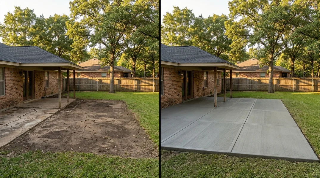 Stamped Concrete Patio Ideas for College Station Backyards